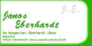 janos eberhardt business card
